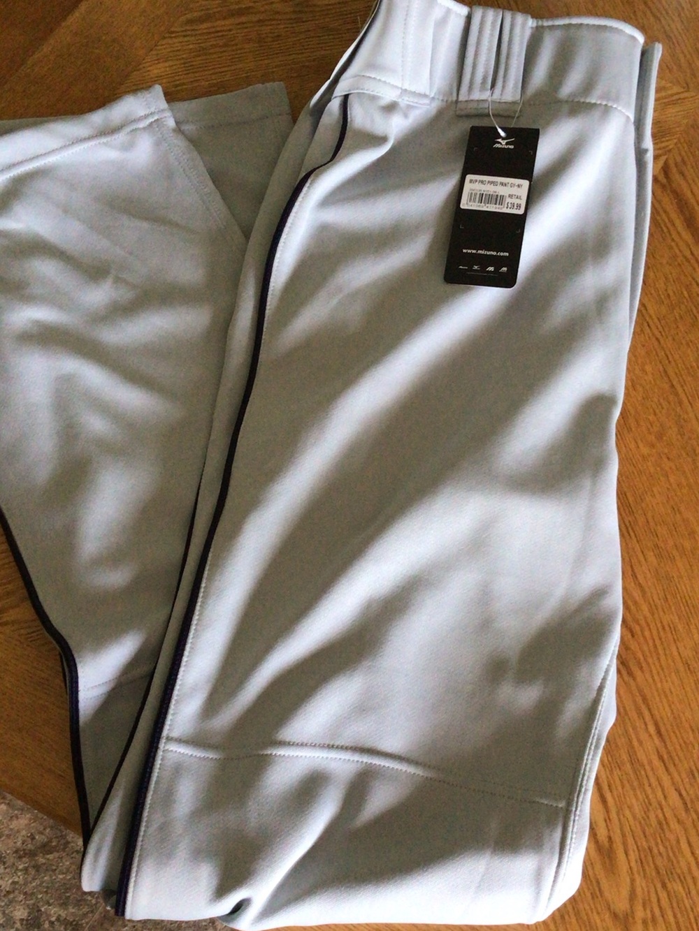Mizuno piped MVP Gray Pant Baseball MVP Large